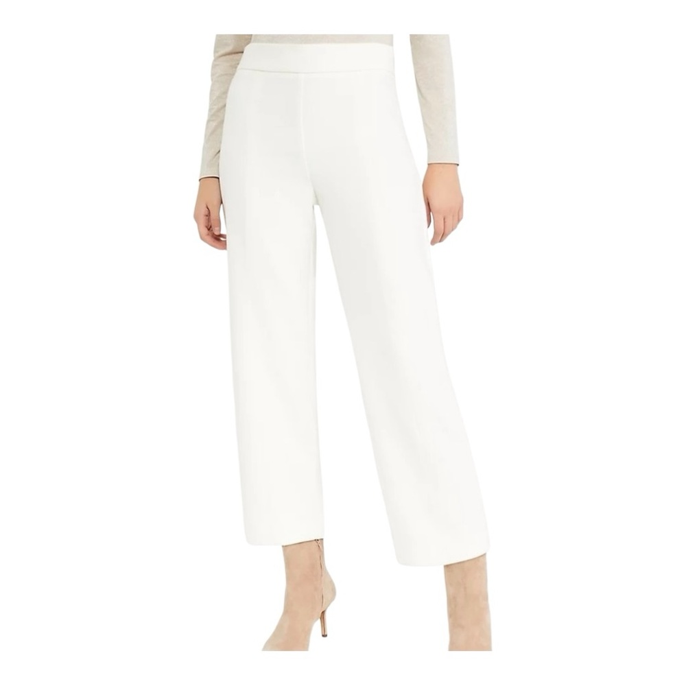 Ann Taylor Straight Crop Pant in Winter White Sz 4